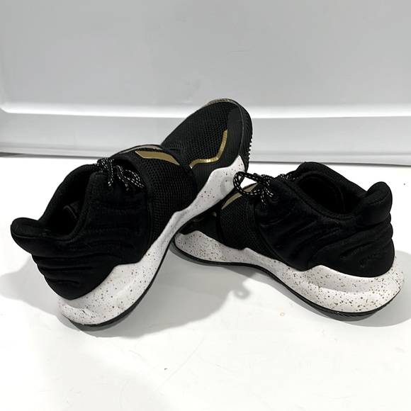 ADIDAS Deep Threat J Black,Gold,White Kids Basketball Sneaker Shoes  SIZE 3 1/2 - Picture 2 of 11